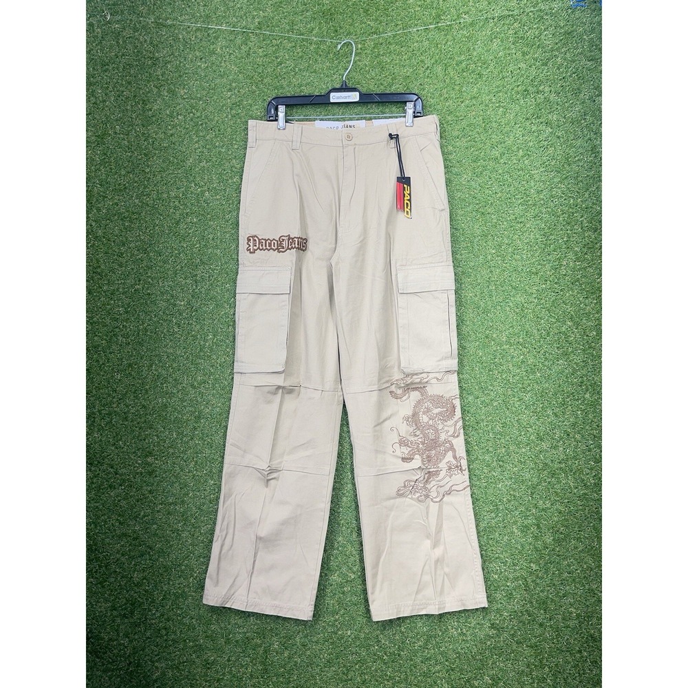 Paco Cargo Pants Mens 32x30 Baggy Y2K Skater Goth Punk Vintage JNCO Wide Leg